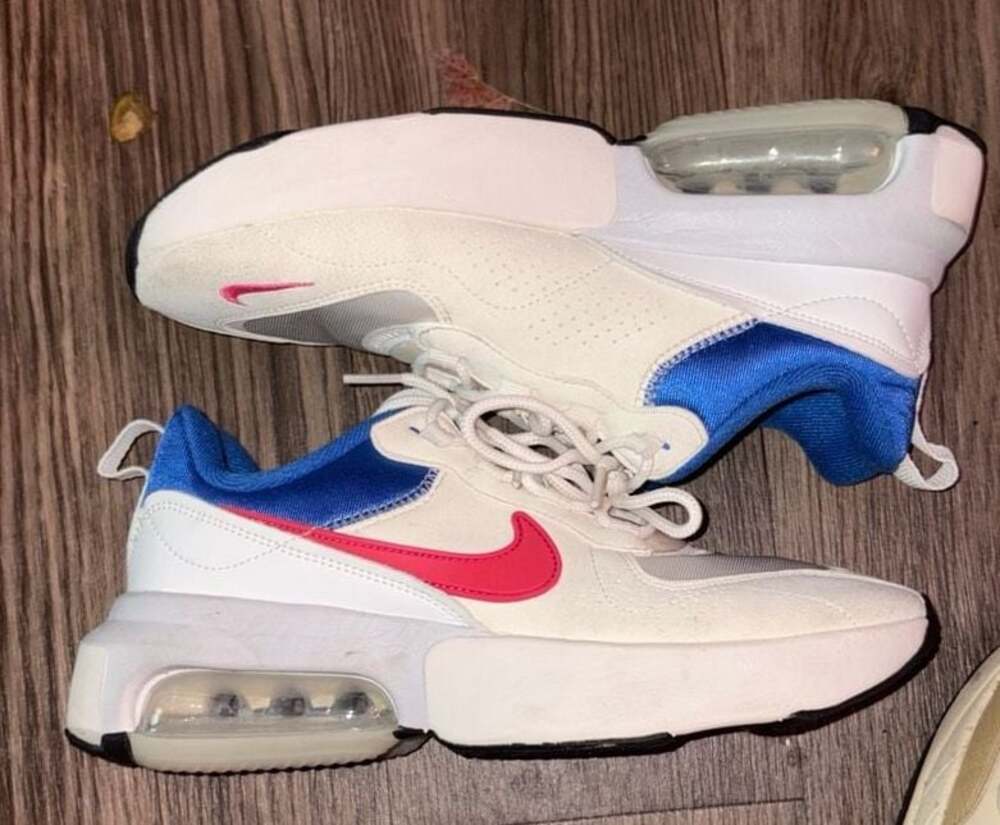 Nike Air Max 200 White Blue Pink Sneakers Excellent Size 8.5